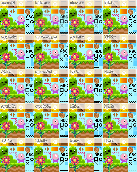 Upscaler comparisons.