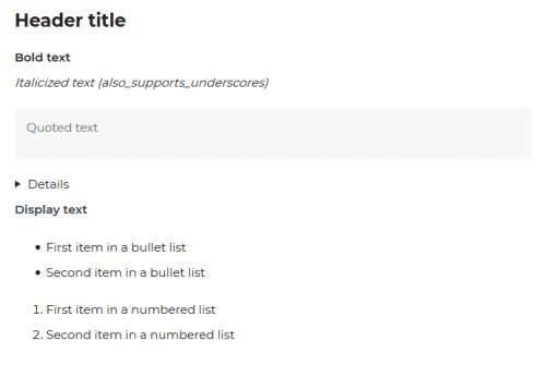Clicking on "Details" will reveal the hidden text, useful for accessibility.