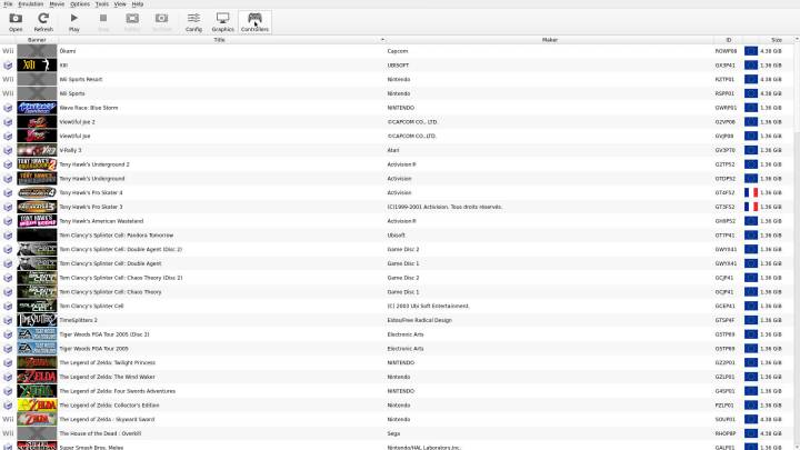 Dolphin's menu as it appears on all platforms.