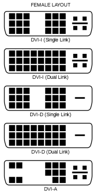 Diagram showing all the DVI connections.