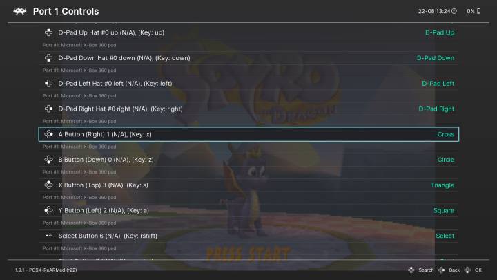 Your current system controls are reflected on the right.