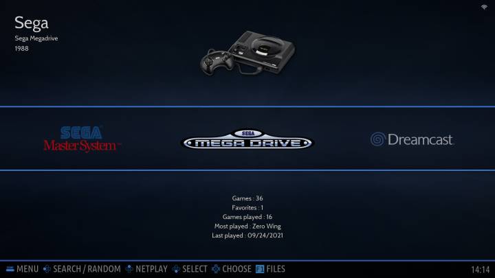 The system list.