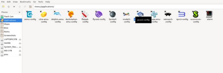 The blue icon around the middle with the stylized "PCSX2" icon.