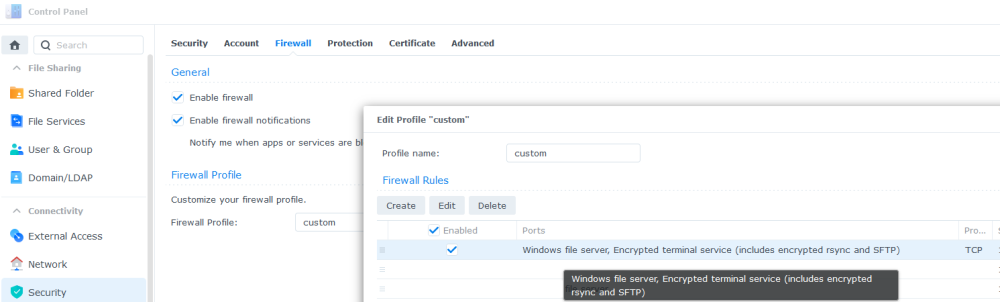 Firewall rule(s)