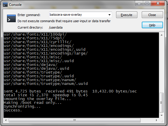 The WinSCP command line.